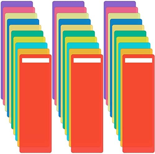 Vinsot 50 Pcs Library Book Dividers for Shelves with Stickers 4 x 12 Inch by Vinsot