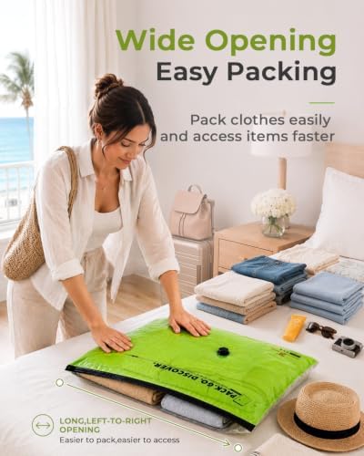 Vacbird Color-Coded Vacuum Storage Bags for Travel with Cordless Pump - Image 3