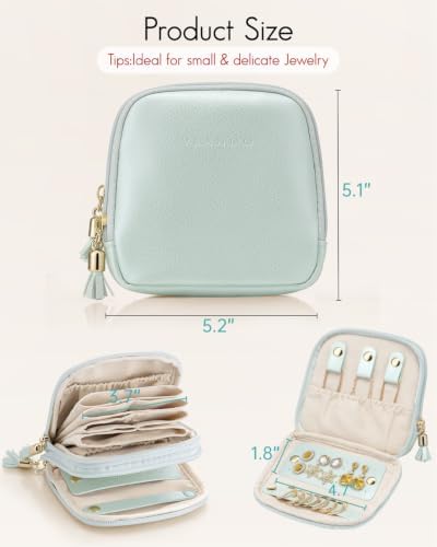 VLANDO 2-Layer Jewelry Travel Case for Necklaces,Rings,Earrings - Image 4