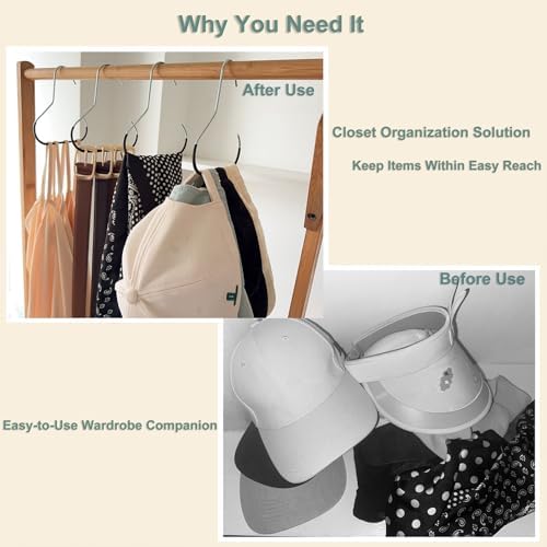 12 Pack Hat Organizer Hanger,Hat Hangers for Closet Space Saving - Image 3