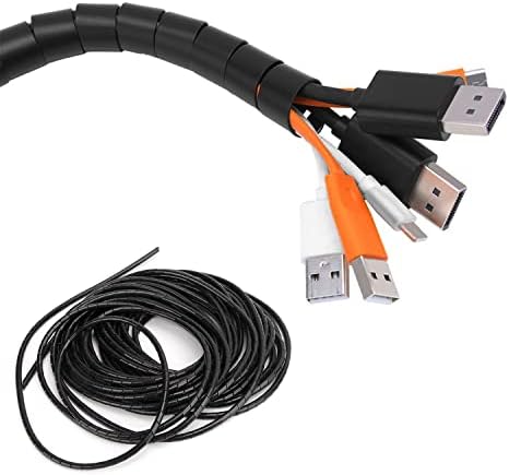 Spiral Cable Wrap - 45 Ft 1/4" Spiral Wire Wrap Cord Covers Bundle Sleeve Hose for Computer Electrical Wire Organizer (1/4 Inch-45Ft) - Image 6