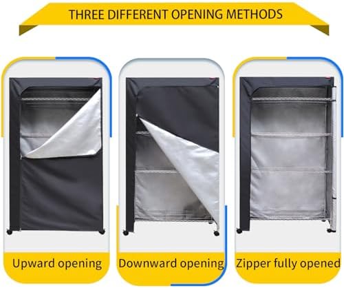 Storage Shelf Cover for Wire Shelving Rack, Fits 23.2"W×13.4"D×48"H - Image 3