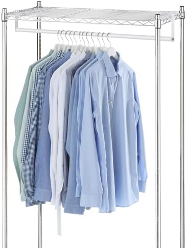 Threehoney 2 Pack Wire Shelving Garment Hanger Bar, White, 48 Inch - Image 4