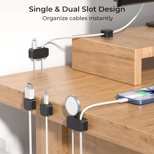Basesailor 6Pack Magnetic Cable Clips Organizer,Cord Management Holder - Image 2