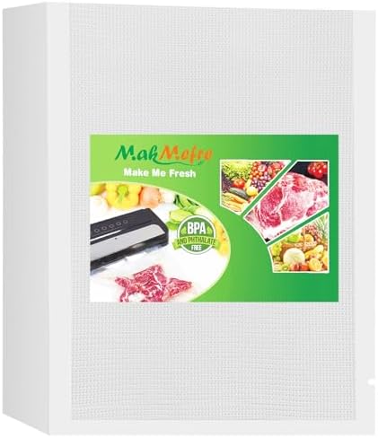 MakMeFre Quart 8"x12"Vacuum Sealer Bags 100ct for Food Storage by MakMeFreDirect