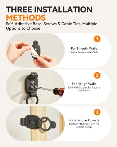 15 Pack Adjustable Elastic Adhesive Cable Clips, Cable Management Holder - Image 3