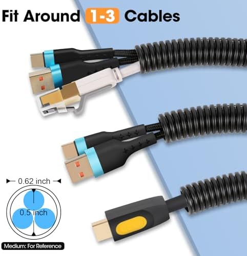 50 FT Wire Loom 1/2 Inch, Split Wire Loom Tubing Wire Conduit, Wire Protector Tubing – Black - Image 2