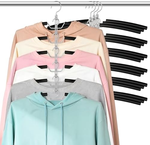 6 Layer Space Saving Shirt Hangers Multi Coat Hangers 4 Pack by Lomrsiul