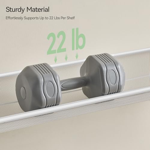 Nunsino Shoe Rack,10 Tier Metal Shoe Organizer,Max Holds 50 Pairs,Heavy Duty Shoes Shelf for Garage, Entryway, Closet,White - Image 6