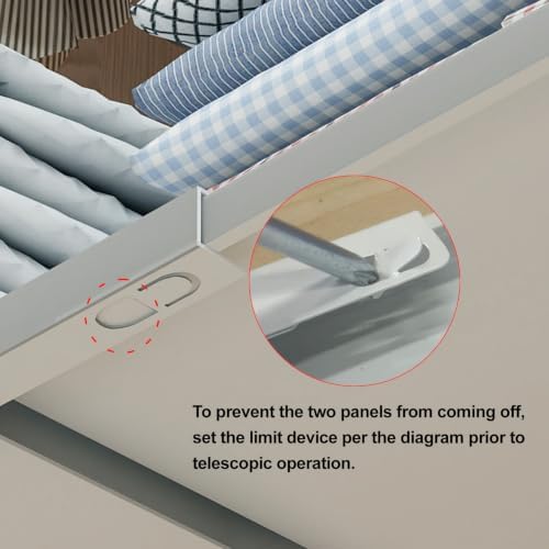 BAOYOUNI Adjustable Closet Shelf Dividers 11.81 in Wide No Drill Off-White - Image 4