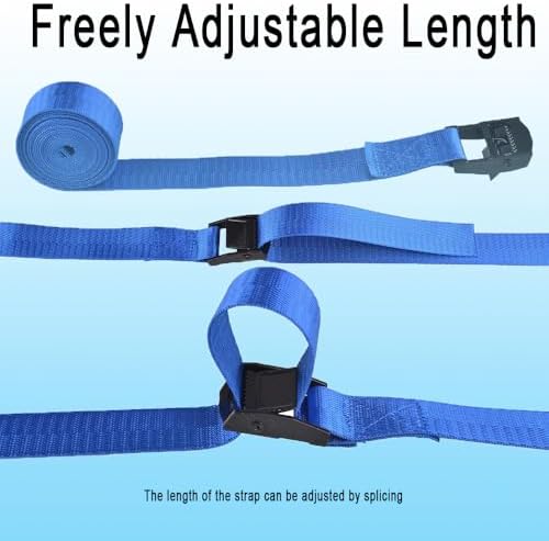 4PCS Tie Down Straps with Adjustable Buckles, 59"x1" Heavy Duty Cam Buckle Lashing Straps for Cargo, Trucks, Luggage, Trailer, Motorcycle (Dark Blue) - Image 3