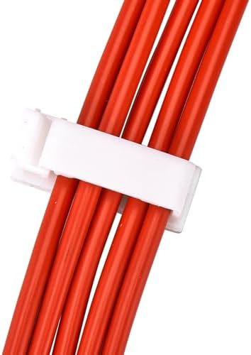 50Pcs Self Adhesive Cable Management Clips,Cable Organizers Wire Clips Cord Holder for PC Laptop Ethernet Cable Desktop Home Office(1.78’’ x 0.75’’ x 0.28’’, White) by MOOCY
