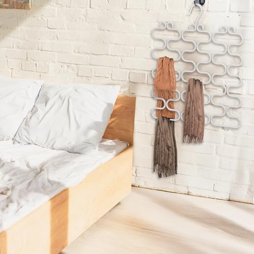 Deco Brothers Scarf Hanger for Closet, 23 Loop, White - Image 3