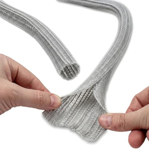 Electriduct 3/8" Hook Self Closing Wrap Around Sleeve - 25 Feet - Gray - Image 3