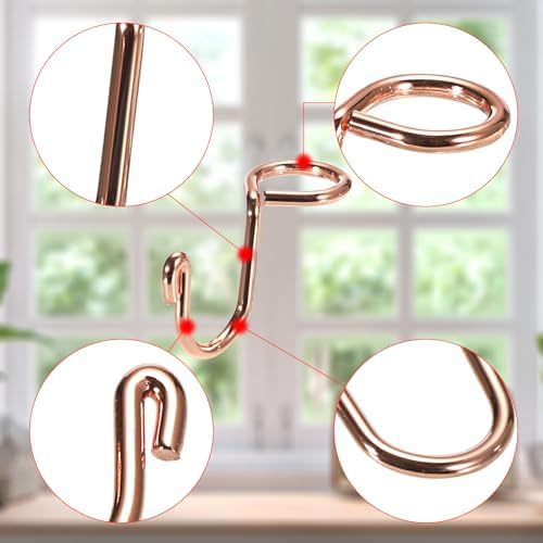 Sumnacon Cascading Hanger Hooks for Velvet Wooden Hangers, 30Pcs Rose Gold - Image 4