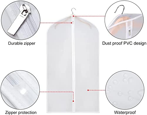 Zilink Clear Garment Bags Suit Bag for Closet Storage 43 in, 10 Pack - Image 4