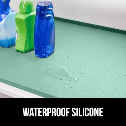 GORILLA GRIP Waterproof Silicone Under Sink Mat, Stay in Place, 34x22 Mint - Image 3