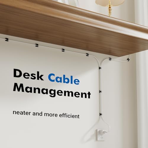 60Pcs Adhesive Cable Clips, Black Small, Cord Holder, Cord Clips for Dash cam, Ethernet Cable, Christmas Lights, USB, Phone Chargers, The Wall, Desk, nightstand, Car - Image 4