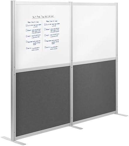 VIVO Dry Erase/Dark Gray Freestanding 76x66 inch Privacy Panel, PP-MWS63WB by VIVO