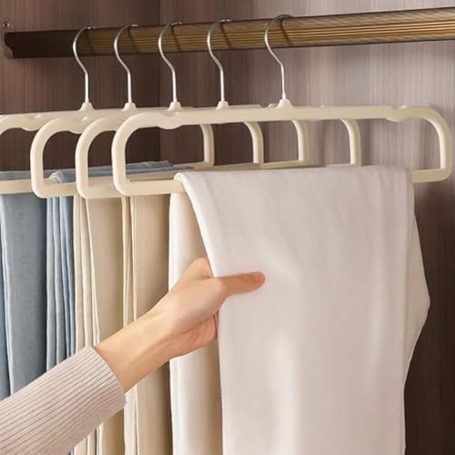 20 Pack Velvet Pants Hangers for Closet Space Saving, Thin Hanger (Beige) - Image 2