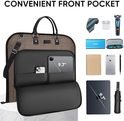 BALEINE Garment Bags for Travel, Water Resistant Carry on Suit Bag - Image 3