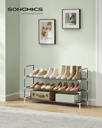 SONGMICS 3-Tier Shoe Rack, Shoe Storage for Hallway Closet - Image 3