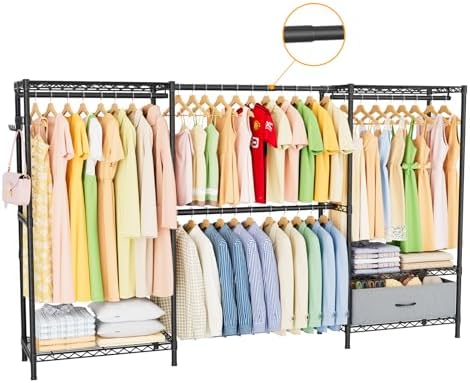 Golpart Heavy Duty Clothing Rack with Adjustable Shelves Clothes Wardrobe by Golpart