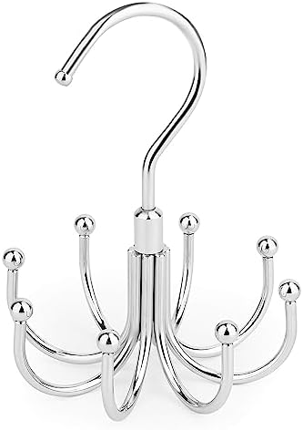 Belt Hanger, Space Saving Belt Organizer for Closet, Max 24 Storage Capacity, Rotating Belt Rack Closet Organizers and Storage for Hanging Belt, Ties, Silver by Unknown