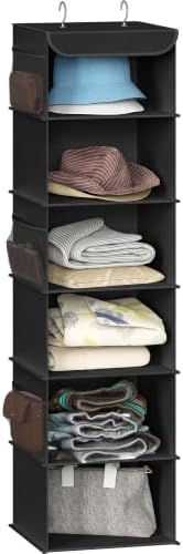 Simple Houseware 6 Shelf Hanging Closet Organizer, Black by SimpleHouseware