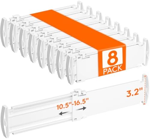 Lifewit 3.2" High Drawer Dividers for Clothes, Adjustable Drawer Organizers by Lifewit