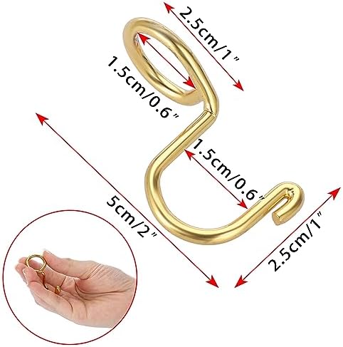 Sumnacon Cascading Hanger Hooks for Velvet Wooden Hangers, 30Pcs Gold - Image 4