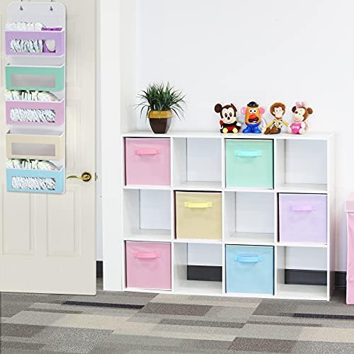 Simple Houseware 5 Clear Window Pocket Over Door Hanging Organizer Colorful - Image 3
