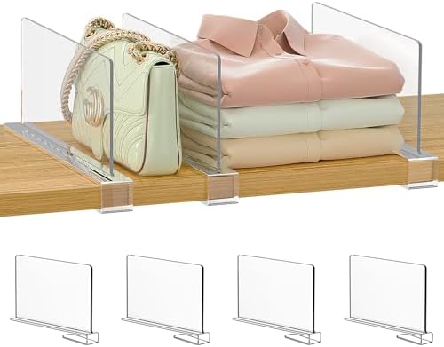 Small Shelf dividers Closet Organizers: 6-inch (Shorter Version) by Saccik