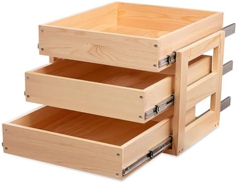 Mulush Pull Out Cabinet Organizer 26''W×21''D×19''H Slide Out Drawer by Mulush