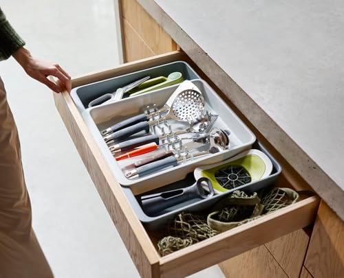 Joseph Joseph DrawerStore Expanding Utensil and Gadget Organizer, Expandable Tray for Kitchen Drawer, Recycled Plastic - Image 3