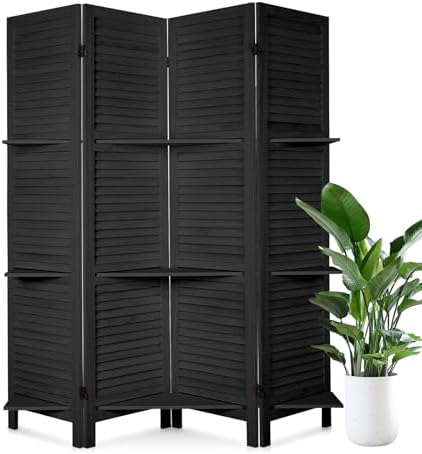 Room Divider with Shelves Freestanding Wood Room Partition Divider by Unknown