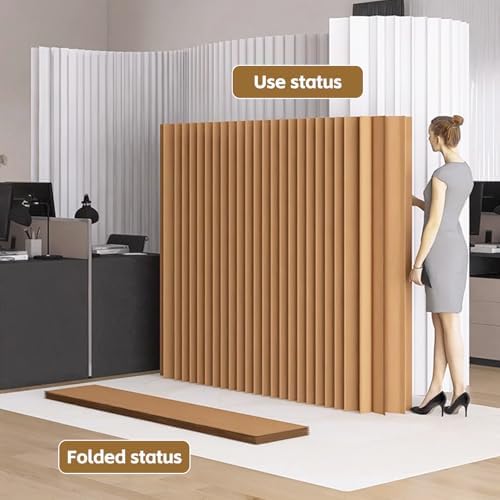 Paper Room Divider,Folding Privacy Screens,Enterprise Office Room Divider Paper,Indoor Folding Portable Partition Screen, for Home/Office/Clothing Store/Enterprise - Image 2