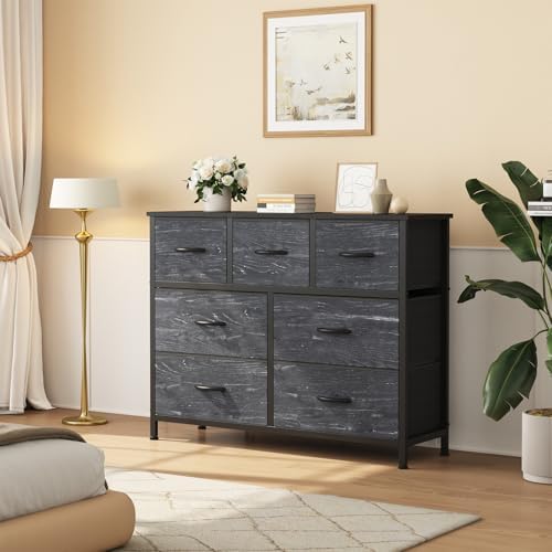 Sweetcrispy 7 Drawer Dresser for Bedroom Storage with Fabric Bins - Image 2