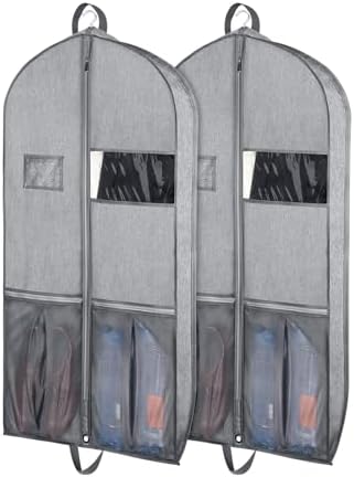 Zilink Garment Bags for Travel Suit Bags for Hanging Clothes 43 in, 2 Pack by Zilink