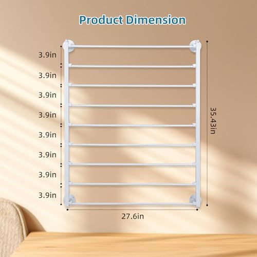 Xbsyhx 9 Tier Wall Mount Ribbon Organizer, Craft Room Storage Rack - Image 2