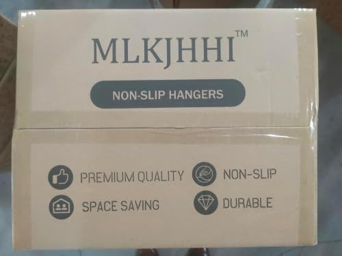 20 Pack Heavy Duty Plastic Hangers, Non Slip Clothes Hangers with Rubber Pads and 360° Hook - Thin Space Saving Hanger, Closet Organizer for Shirt, Pants, Suit, Skirt,Coat - Green - Image 3