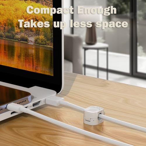 Cord Organizer 6 Pack Magnetic Cable Clips Smooth Adjustable 1s Lock Cable Management Clips Adhesive Wire Holder Keeper Organizer for Car Home Office Desk Accessory - Image 4