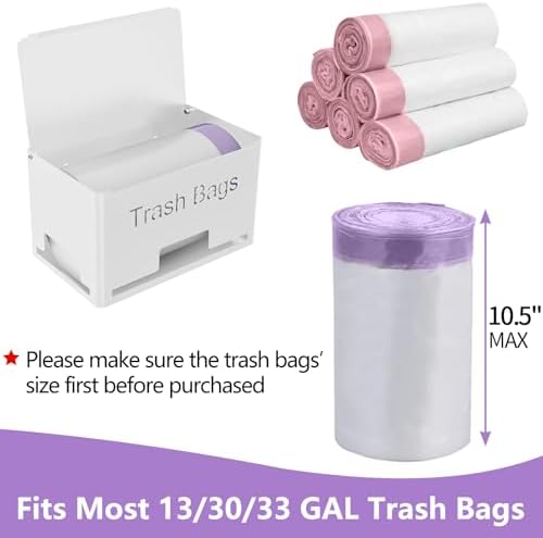 STWWO Extra Large Trash Bag Holder, Garbage Bag Dispenser Holder, White - Image 4