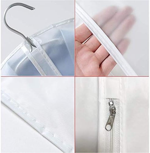 60" Clear Hanging Garment Bags Protect Extra Long Dresses & Gowns - Image 4