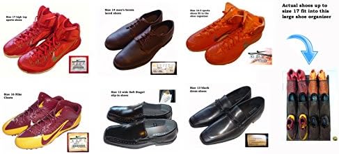 Roomganize Large Over the Door Shoe Organizer for Mens Sneakers (Bison brown) - Image 2