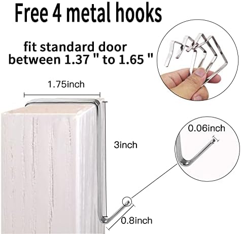 2 Pack Extra Large Hanging Over Door Shoe Organizers,closet shoe organizer shoe rack organizer shoe storage,12+6 Crytal Pockets,8Hooks,black (59"x 21.6") - Image 6
