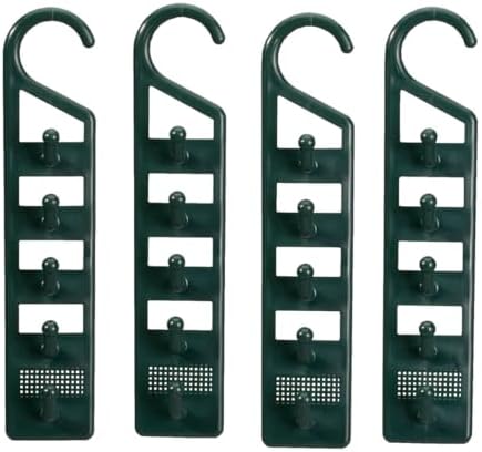 Space Saving Closet Hanger Holders - Set of 4 Durable Green Plastic by MilesKimball