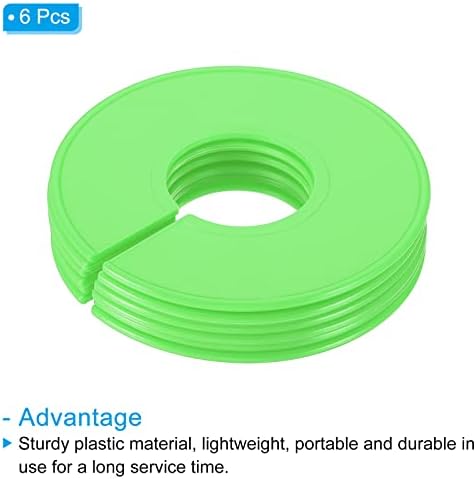 PATIKIL Clothes Dividers 6Pcs Closet Clothing Rack Size Dividers Green - Image 3