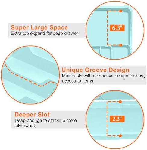 Spaclear Expandable Silverware Drawer Organizer, Utensil Tray for Kitchen - Image 4