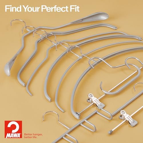 Mawa by Reston Lloyd Silhouette Ultra-Thin Series, Non-Slip Space Saving Shirt Hanger, Style 42/FT, Copper, Pack of 180 - Image 6